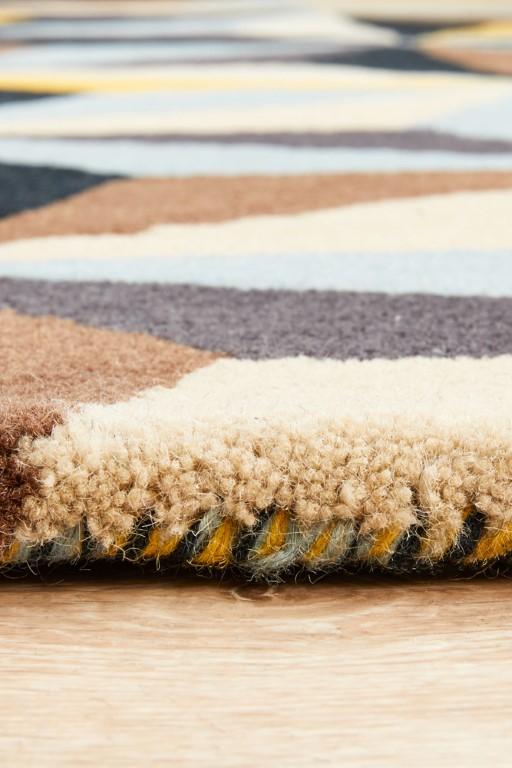 Matrix 900 Blue Round Modern RugMTX-900-BLU-120X120Rugtastic