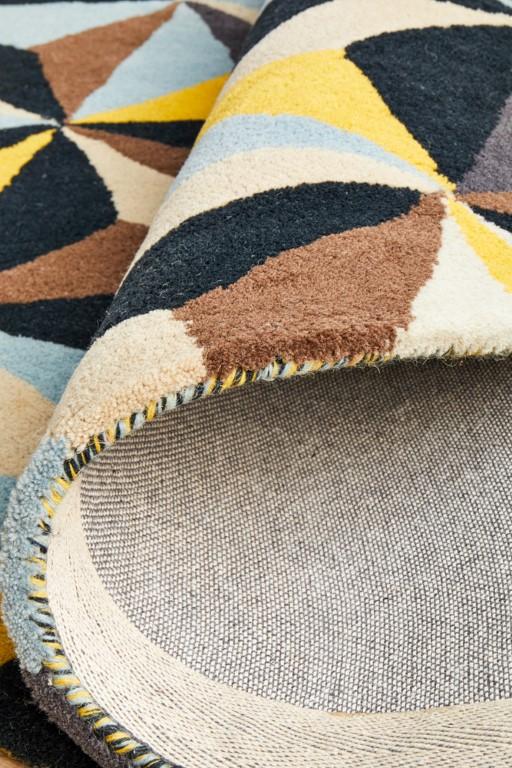 Matrix 900 Blue Round Modern RugMTX-900-BLU-120X120Rugtastic