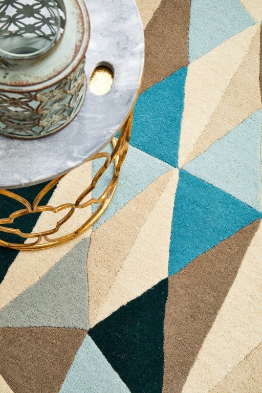 Matrix 901 Turquoise Round Modern RugMTX-901-TUR-120X120Rugtastic