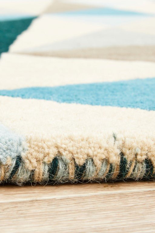 Matrix 901 Turquoise Round Modern RugMTX-901-TUR-120X120Rugtastic