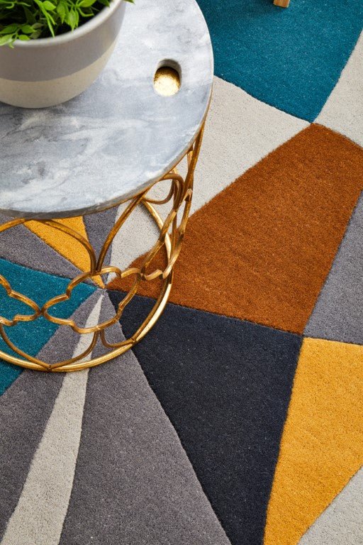 Matrix 902 SSaffron Yellow Round Modern RugMTX-902-SAF-120X120Rugtastic