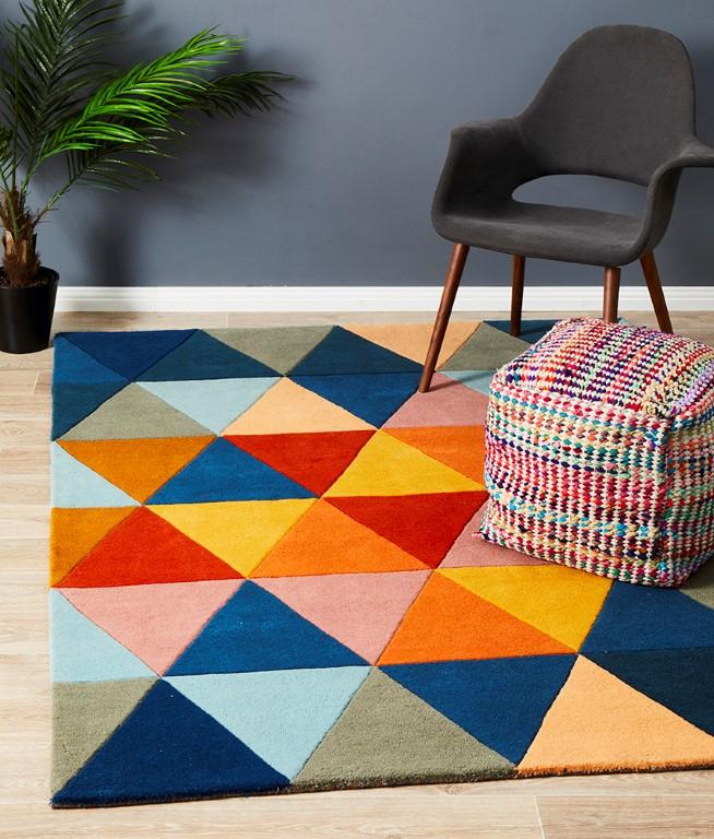 Matrix 905 Multi Navy Modern RugMTX-905-MUL-225X155Rugtastic