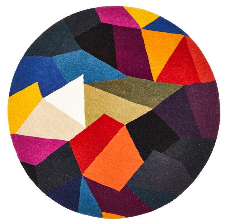 Matrix 906 Crayon Multi Round Modern RugMTX-906-CRA-120X120Rugtastic