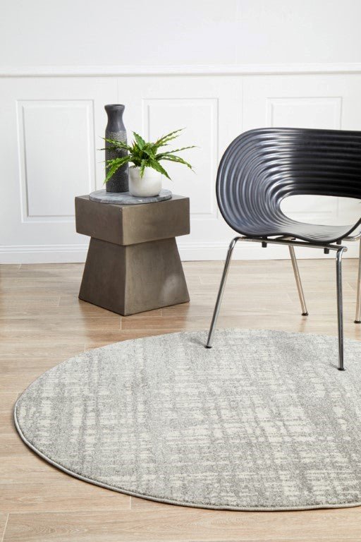 Mirage 354 Silver Grey Round RugMIR-354-SIL-150X150Rugtastic