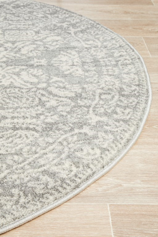 Mirage 358 Silver Grey Round RugMIR-358-SIL-150X150Rugtastic