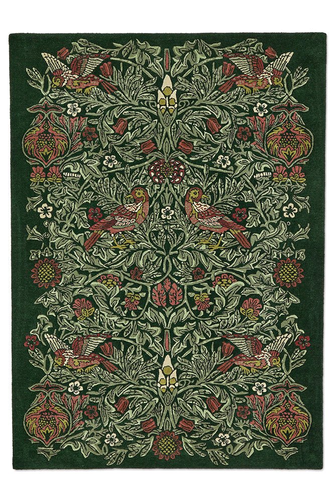 Morris & Co Bird Tump Green 128307 RugBC-MOR-128307-200X140Rugtastic