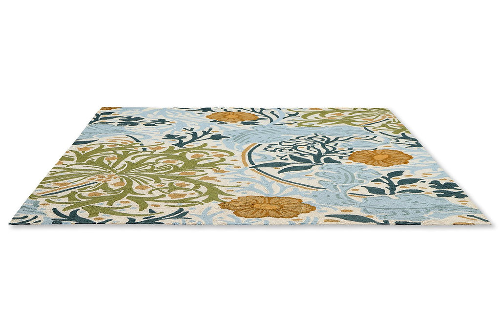 Morris & Co Seaweed River Wandle Indoor Outdoor 427008BC-MOR-427008-200X140Rugtastic
