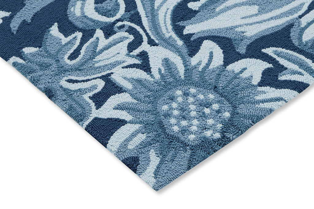 Morris & Co Sunflower Webbs Blue Indoor Outdoor 427907BC-MOR-427907-200X140Rugtastic