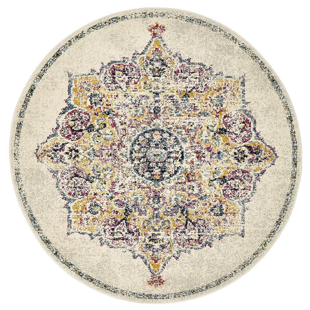 Museum 864 Kendall Bone Cream Round RugMUS-864-BONE-150X150Rugtastic