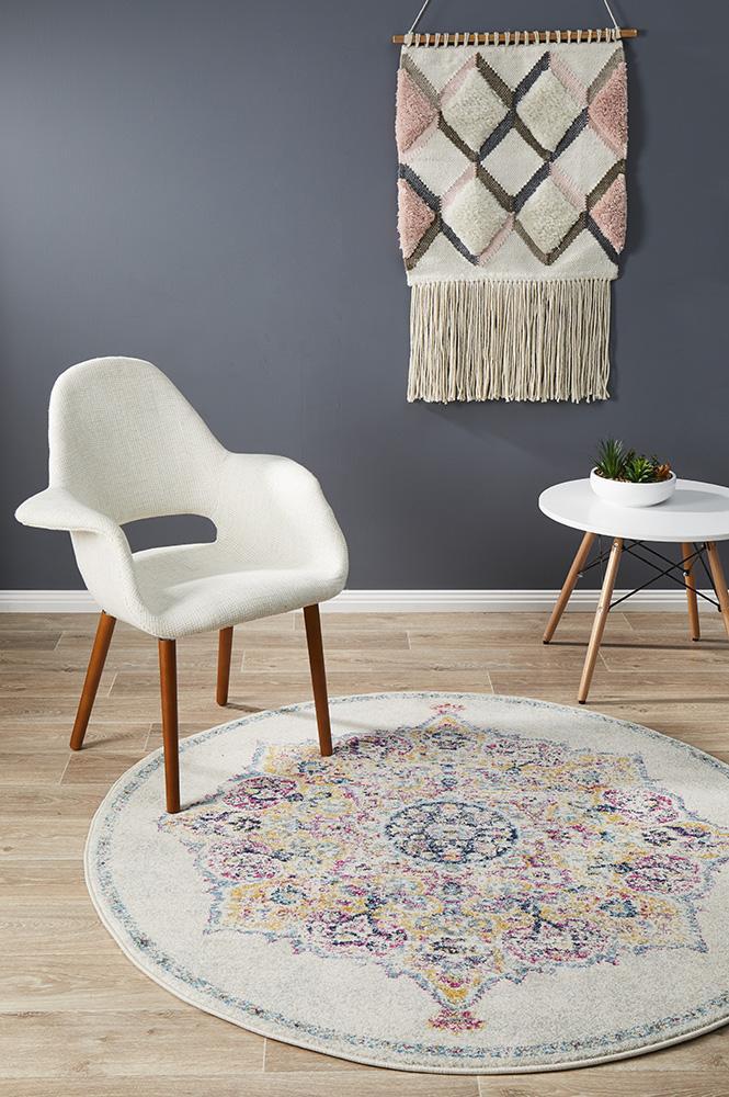 Museum 864 Kendall Bone Cream Round RugMUS-864-BONE-150X150Rugtastic