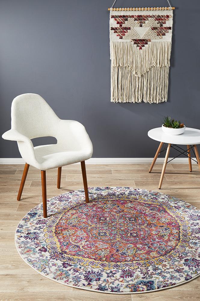 Muse 867 Shelly Rust Round Rug