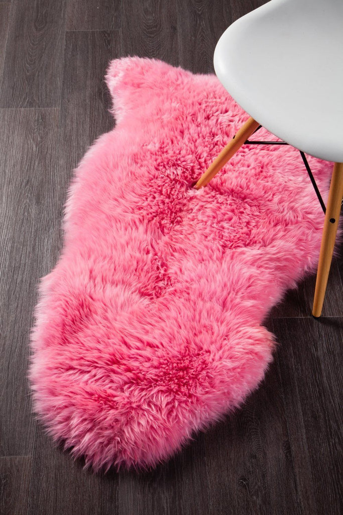 Natural New Zealand Sheep Skin - PinkSHEEP-SKIN-NZ-HPINKRugtastic