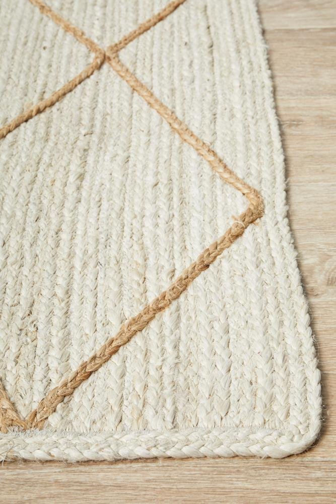 Noosa 222 White RugNSA-222-WHT-220X150Rugtastic