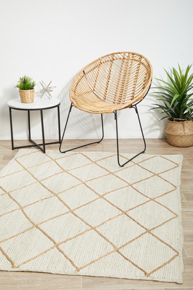 Noosa 222 White RugNSA-222-WHT-220X150Rugtastic