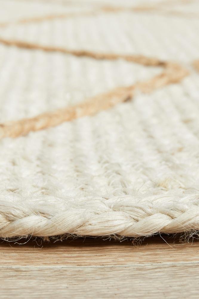 Noosa 222 White RugNSA-222-WHT-220X150Rugtastic