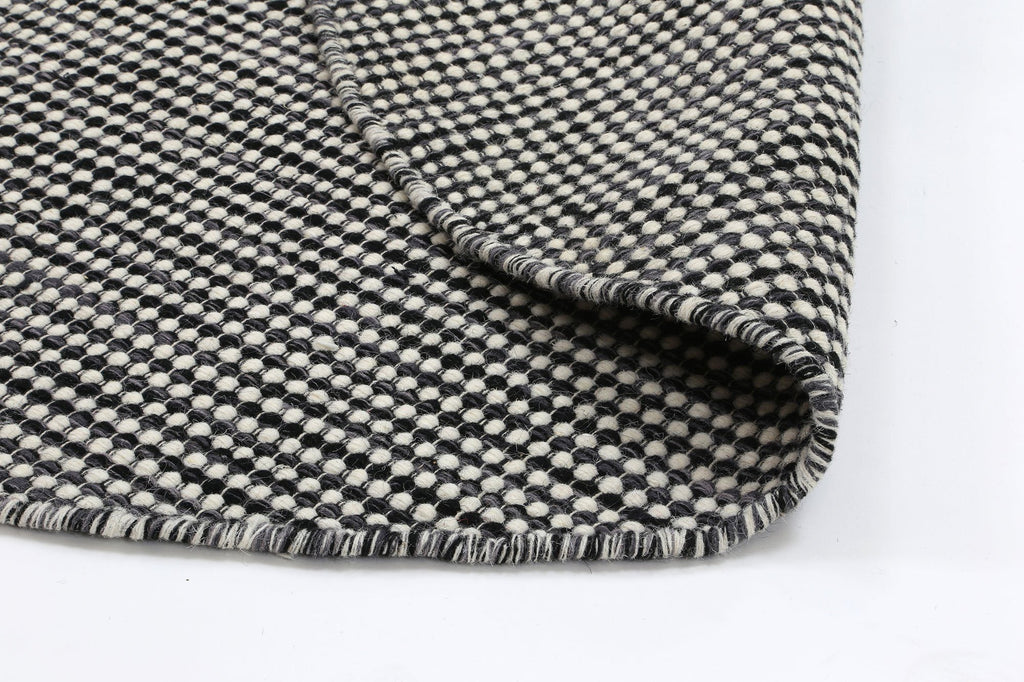 Nora Scandi Charcoal Reversible Wool Round RugNORD150CHARRugtastic