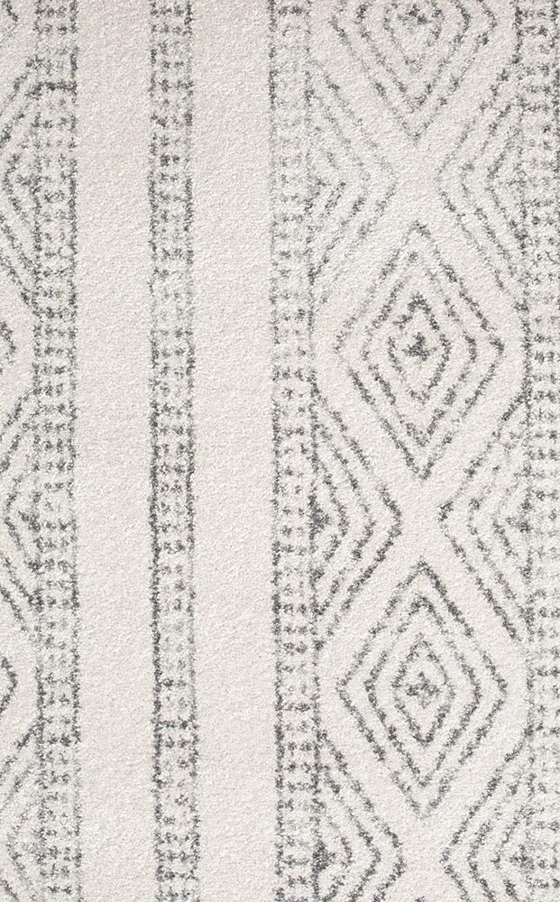 Oasis Cream And Grey Tribal Round RugOAS-450-GRY-150X150Rugtastic