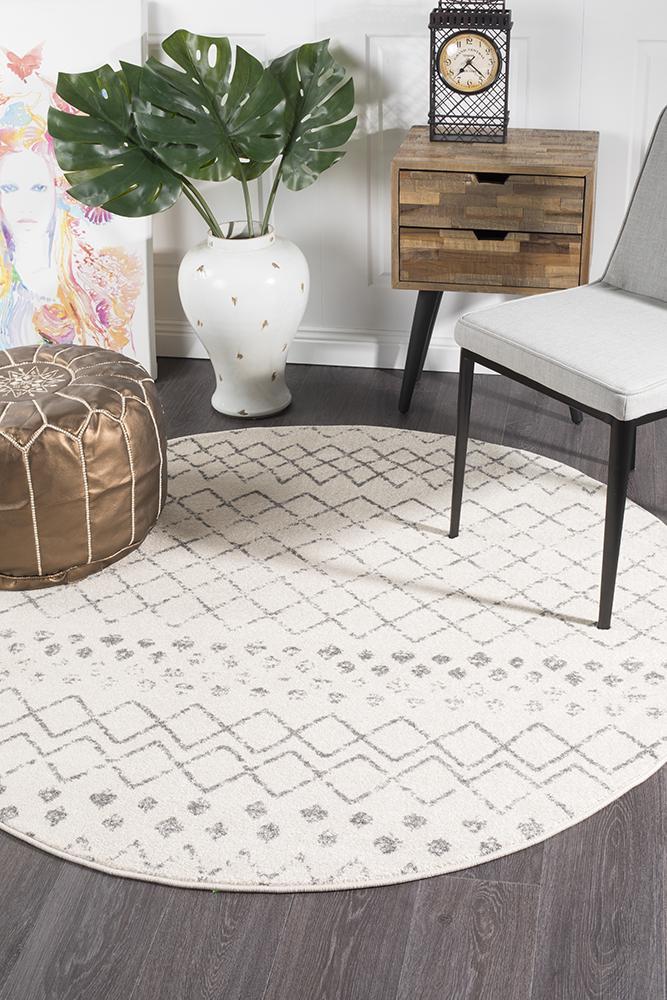 Oasis Cream Tribal Round RugOAS-454-WHT-150X150Rugtastic