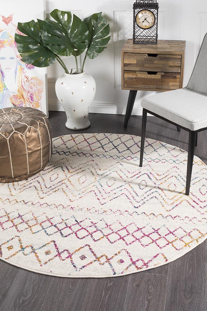 Oasis Multi Rustic Tribal Round RugOAS-453-MUL-150X150Rugtastic