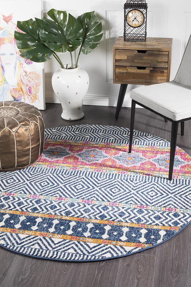 Oasis Multi Tribal Round RugOAS-455-MUL-150X150Rugtastic