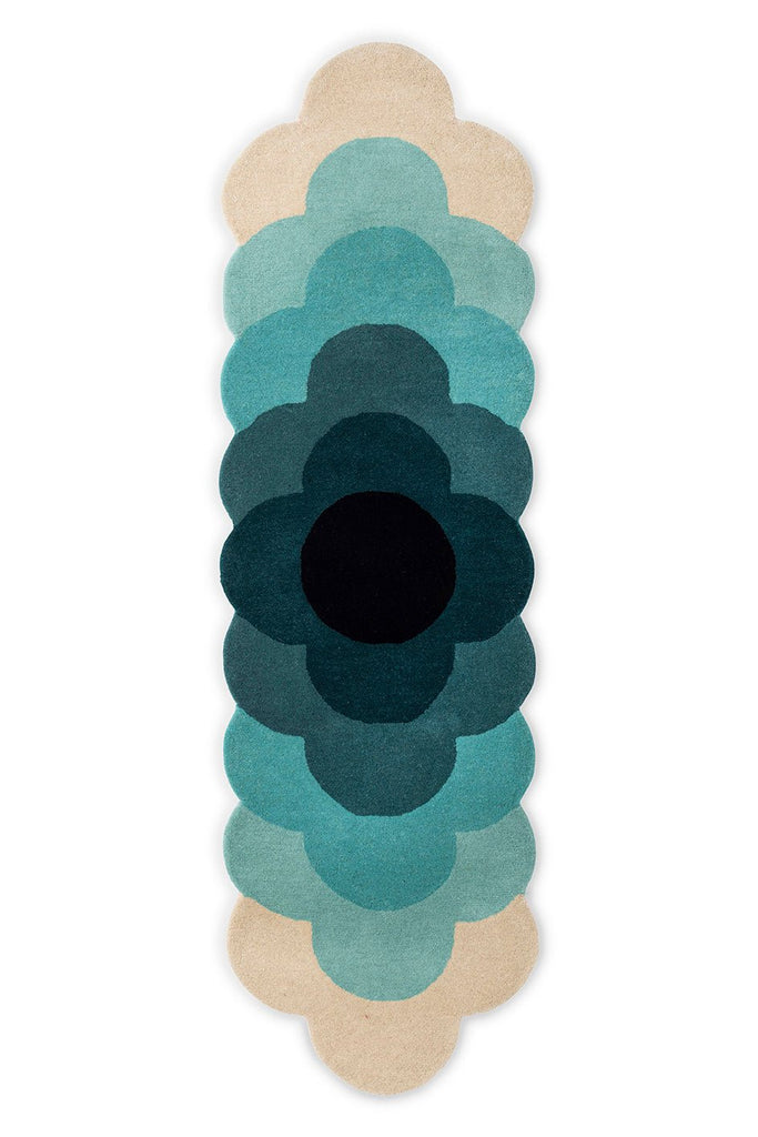 Orla Kiely Optical Flower Teal 061207BC-OK-061207-230X67Rugtastic