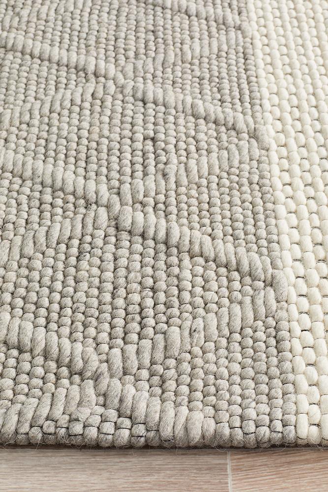 Studio 324 Silver Wool Hatch Textured Rug Buy Rugs Online Melbourne