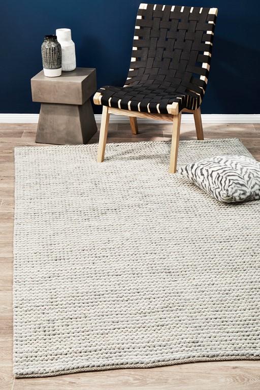 White woven rug deals