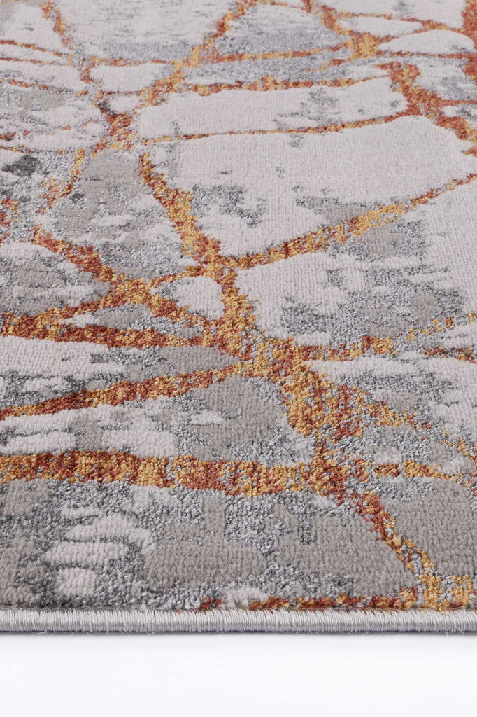 Paulina Geometric Rust RugPORT12003Rugtastic