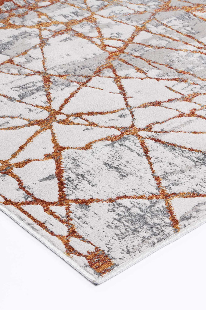 Paulina Geometric Rust RugPORT12003Rugtastic