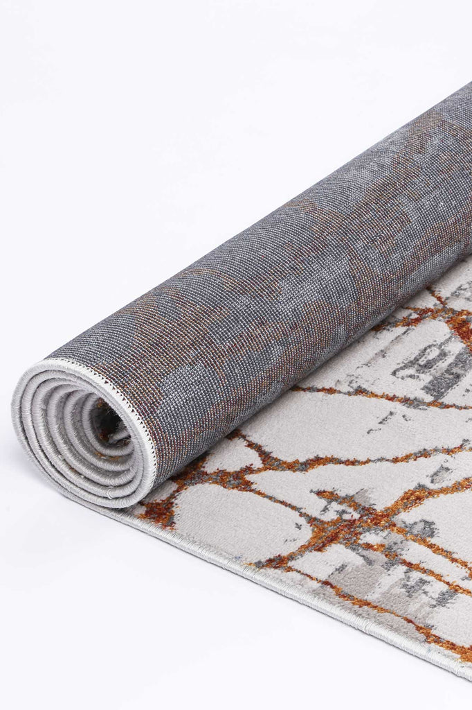 Paulina Geometric Rust RugPORT12003Rugtastic