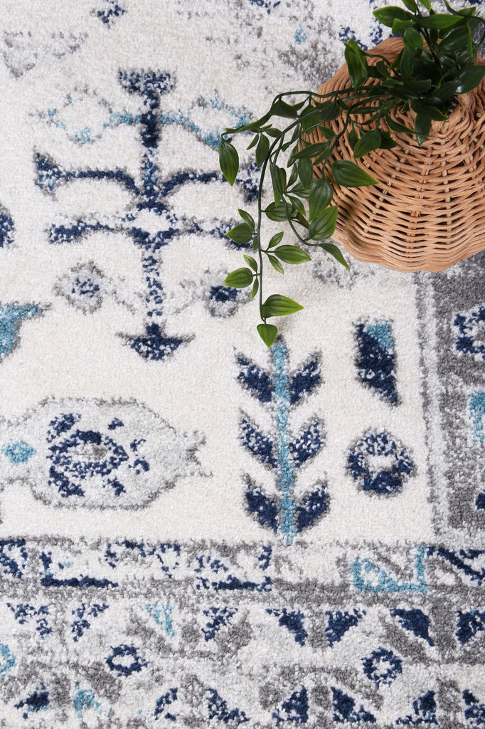 Pravda Cream Blue Traditional RugPROV16014Rugtastic