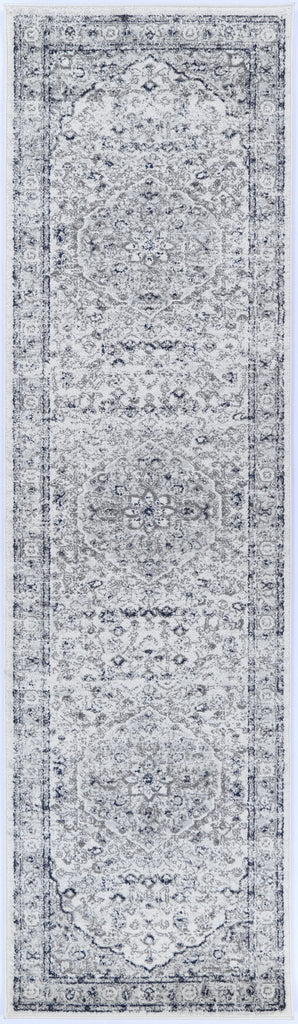 Pravda Cream Navy Floral RugPROV16023Rugtastic