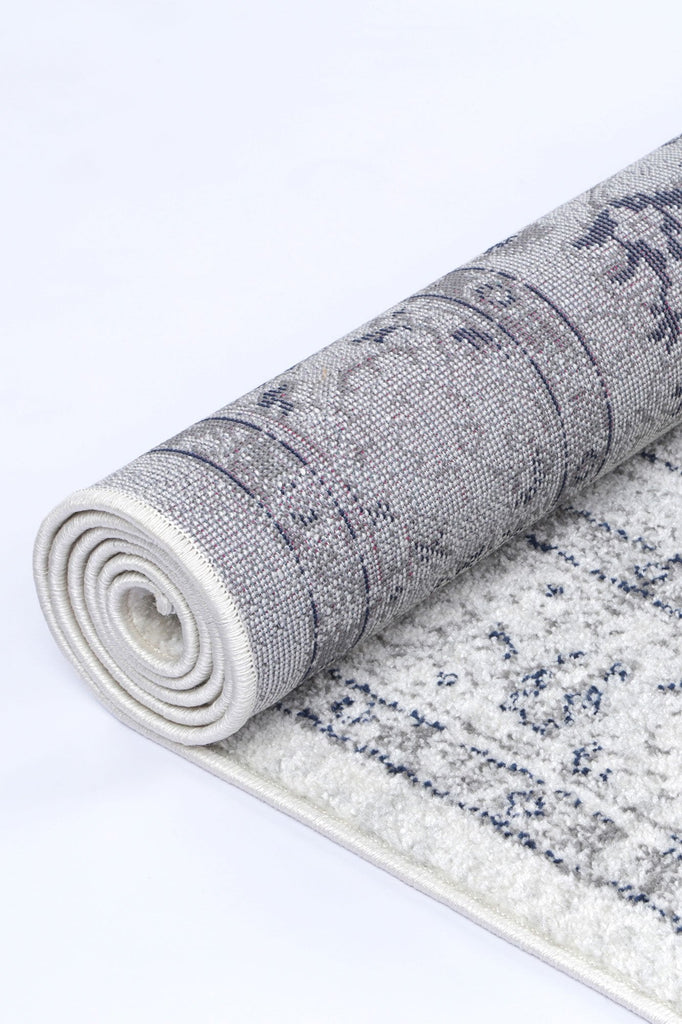 Pravda Cream Navy Floral RugPROV16023Rugtastic