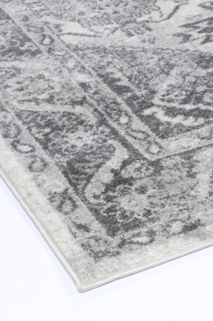 Pravda White Grey Traditional RugPROV16003Rugtastic