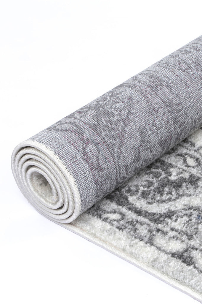 Pravda White Grey Traditional RugPROV16003Rugtastic