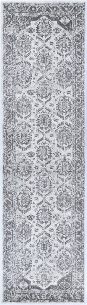 Pravda White Grey Traditional RugPROV16003Rugtastic