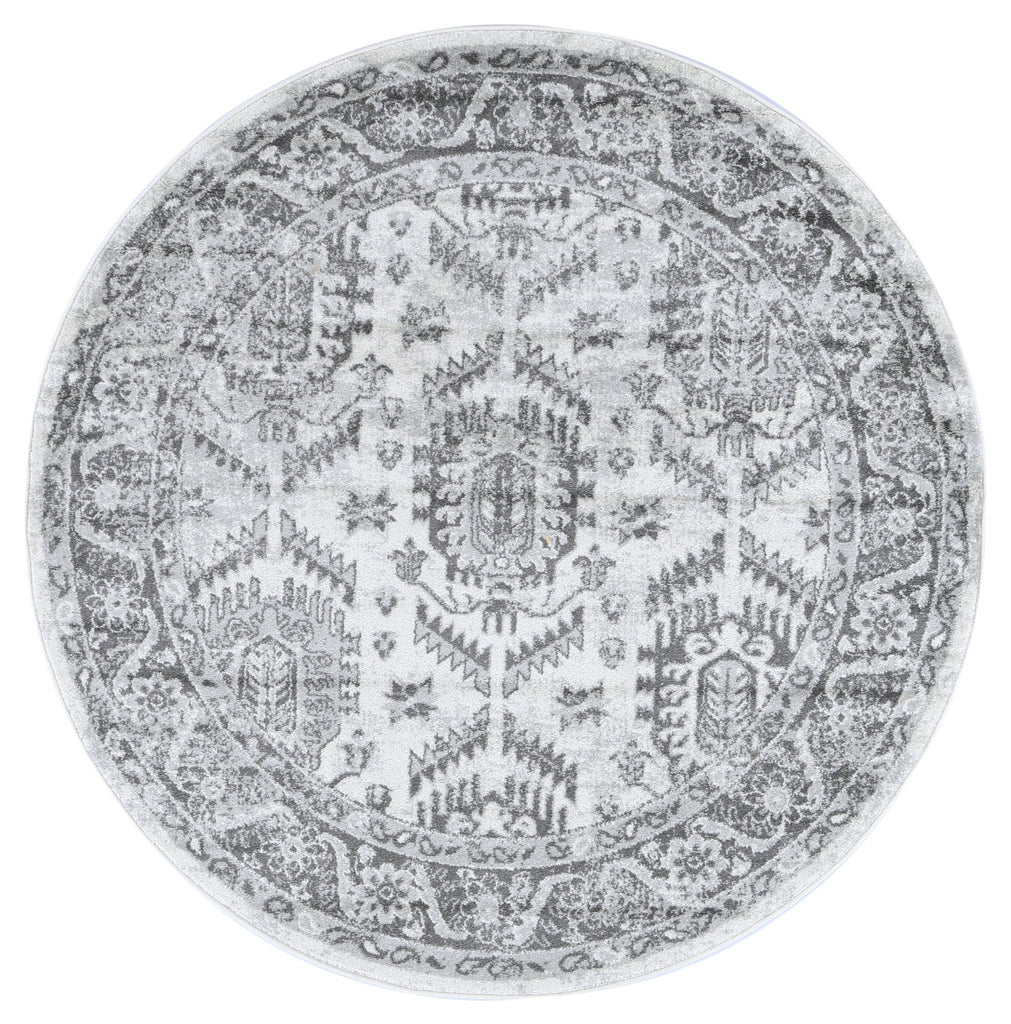 Pravda White Grey Traditional RugPROV16003Rugtastic