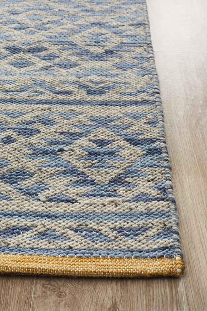 Relic Harvey Blue Wool RugREL-130-BLUE-225X155Rugtastic