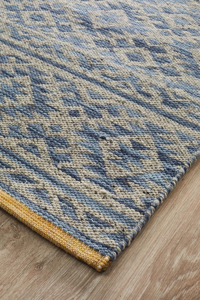 Relic Harvey Blue Wool RugREL-130-BLUE-225X155Rugtastic