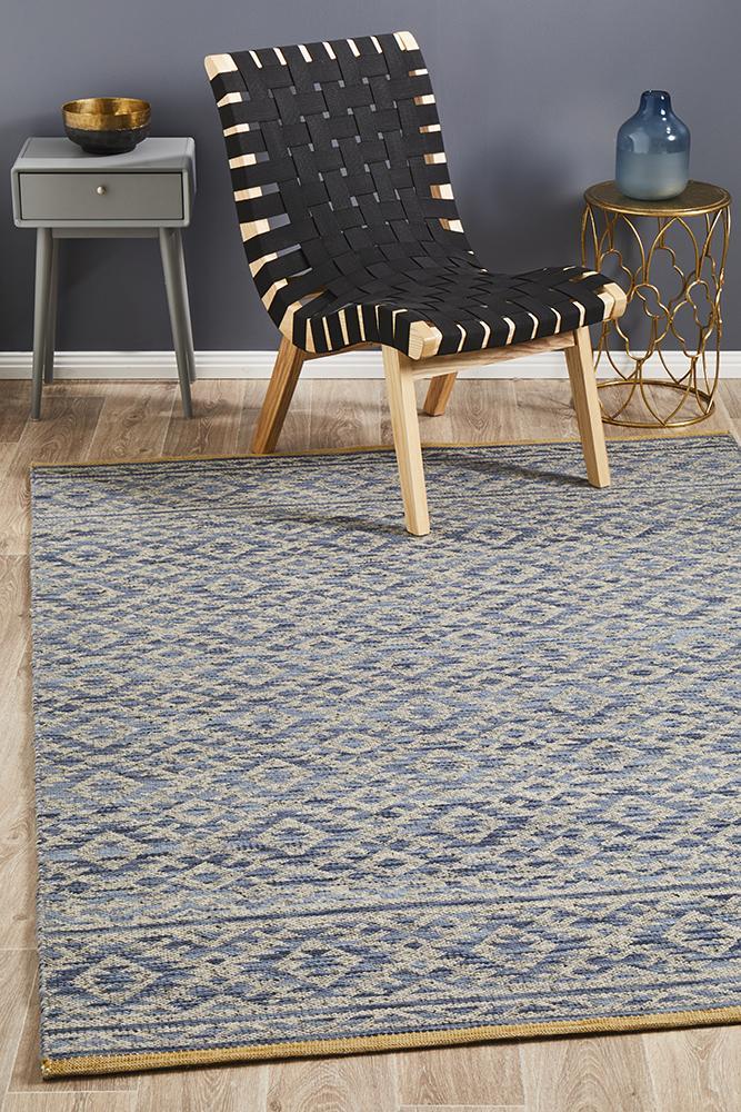 Relic Harvey Blue Wool RugREL-130-BLUE-225X155Rugtastic