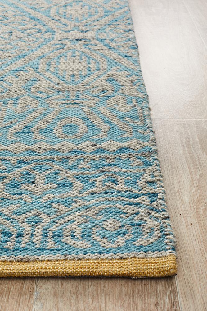 Relic Hunter Blue Grey Wool RugREL-170-SKY-225X155Rugtastic