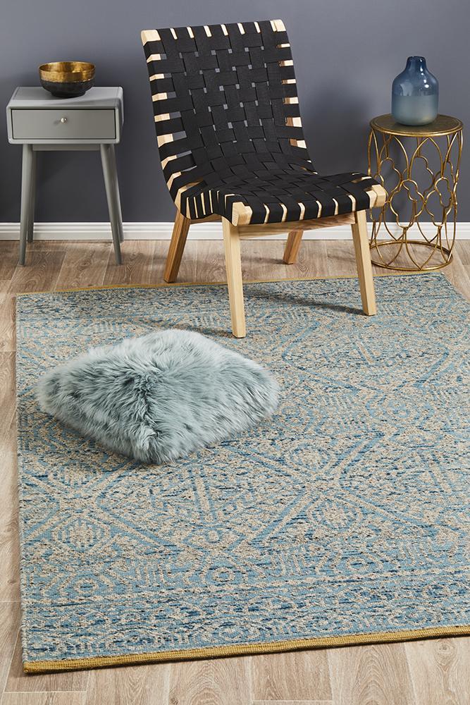 Relic Hunter Blue Grey Wool RugREL-170-SKY-225X155Rugtastic