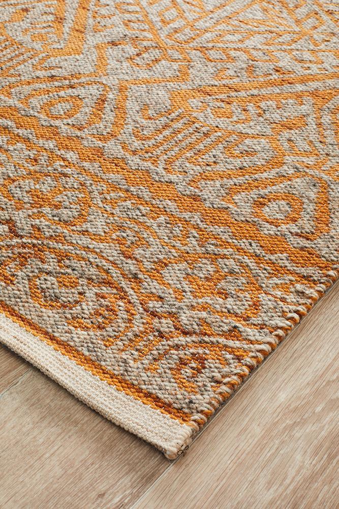 Relic Reuben Rust Wool RugREL-120-RUST-225X155Rugtastic