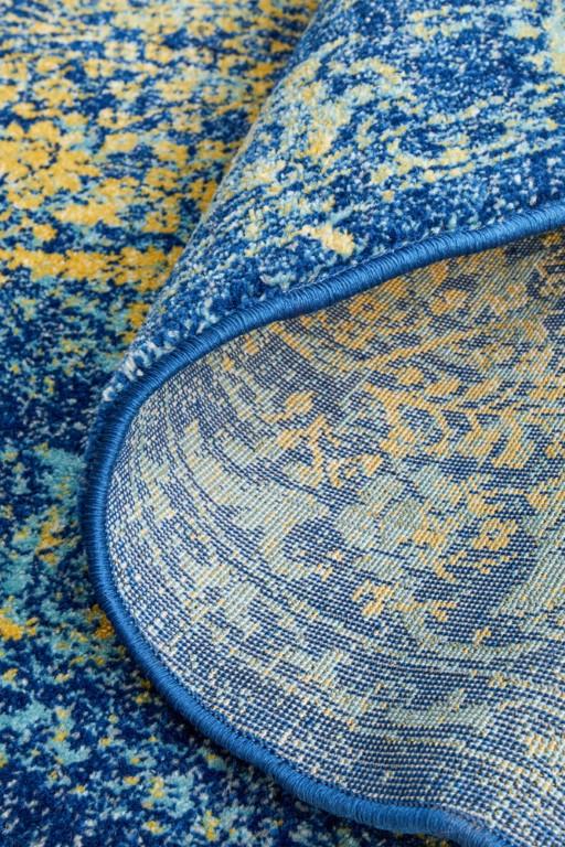 Radiance 411 Blue Yellow Round RugRAD-411-ROYL-150X150Rugtastic