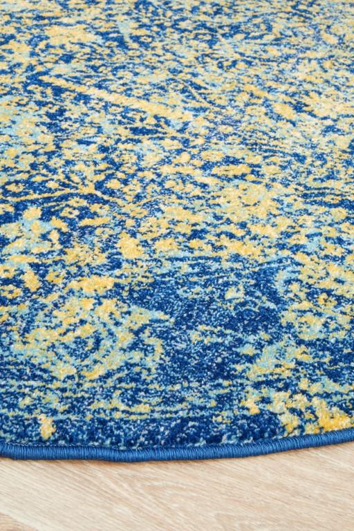 Radiance 411 Blue Yellow Round RugRAD-411-ROYL-150X150Rugtastic