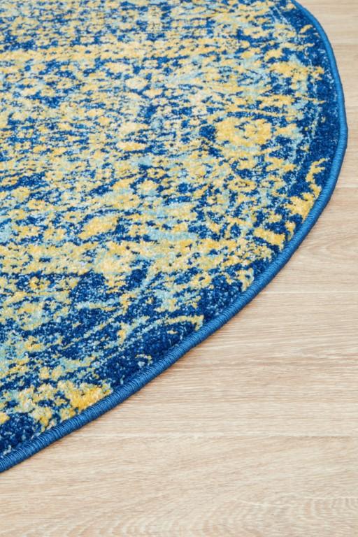 Radiance 411 Blue Yellow Round RugRAD-411-ROYL-150X150Rugtastic