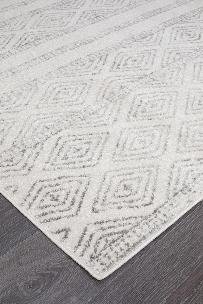 Rugs - Oakley White And Grey Tribal Rug
