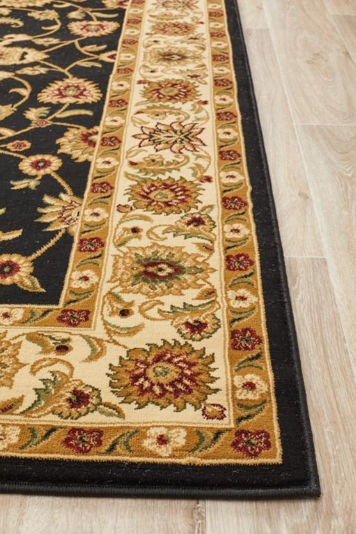 Sydney 1 Black Ivory Persian RugSYD-1-BI-150X80Rugtastic
