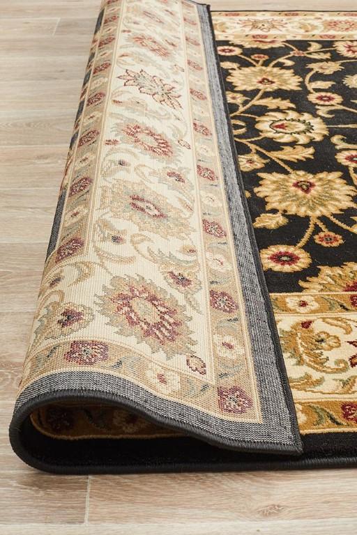Sydney 1 Black Ivory Persian RugSYD-1-BI-150X80Rugtastic