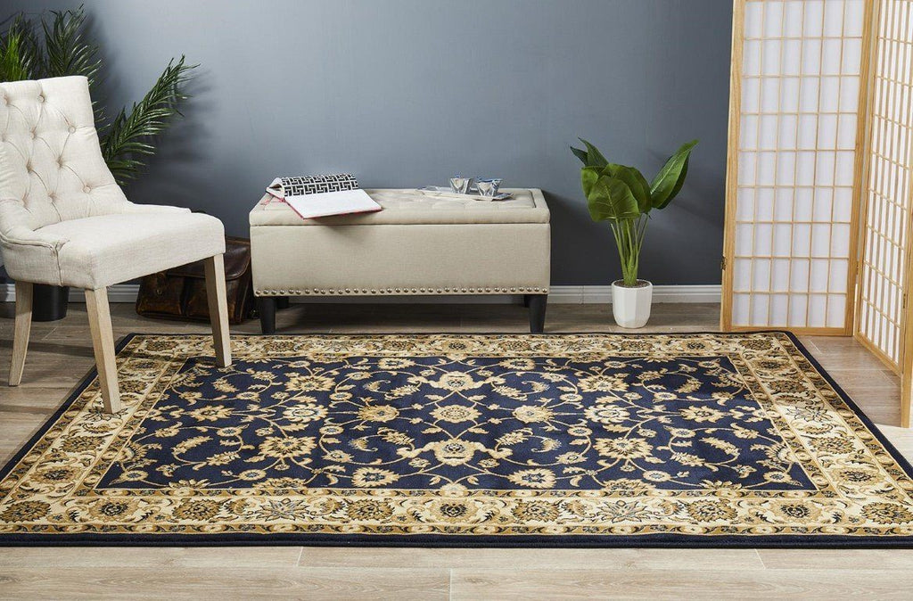 Sydney 1 Navy Ivory Persian RugSYD-1-NI-150X80Rugtastic